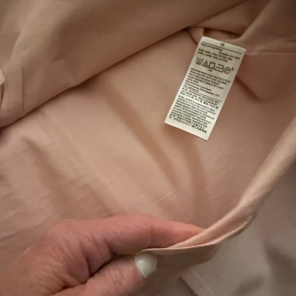 NWT Banana Republic Cotton-Linen Knee-Length Dress Light Pink Size 18 - Picture 10 of 10